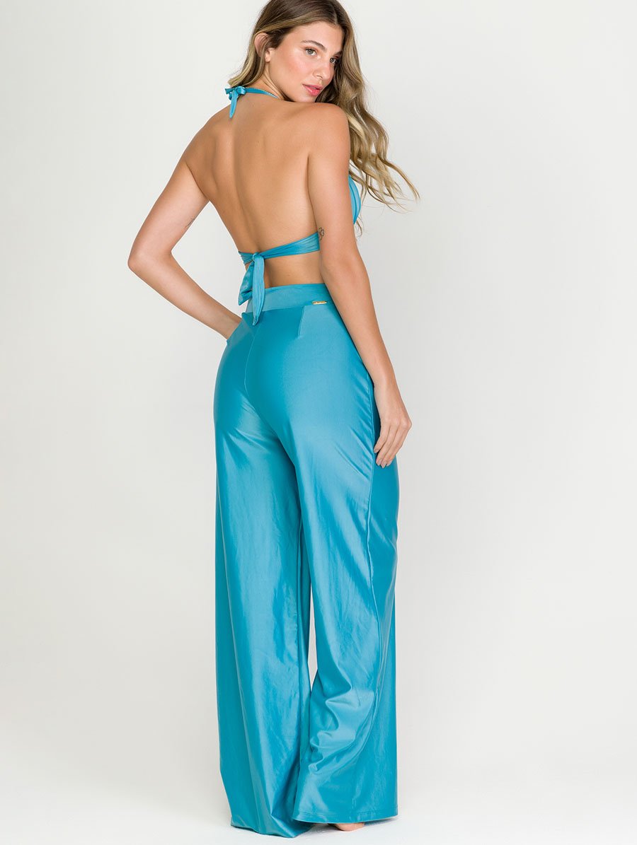 CALÇA AMPLA COM BOLSO