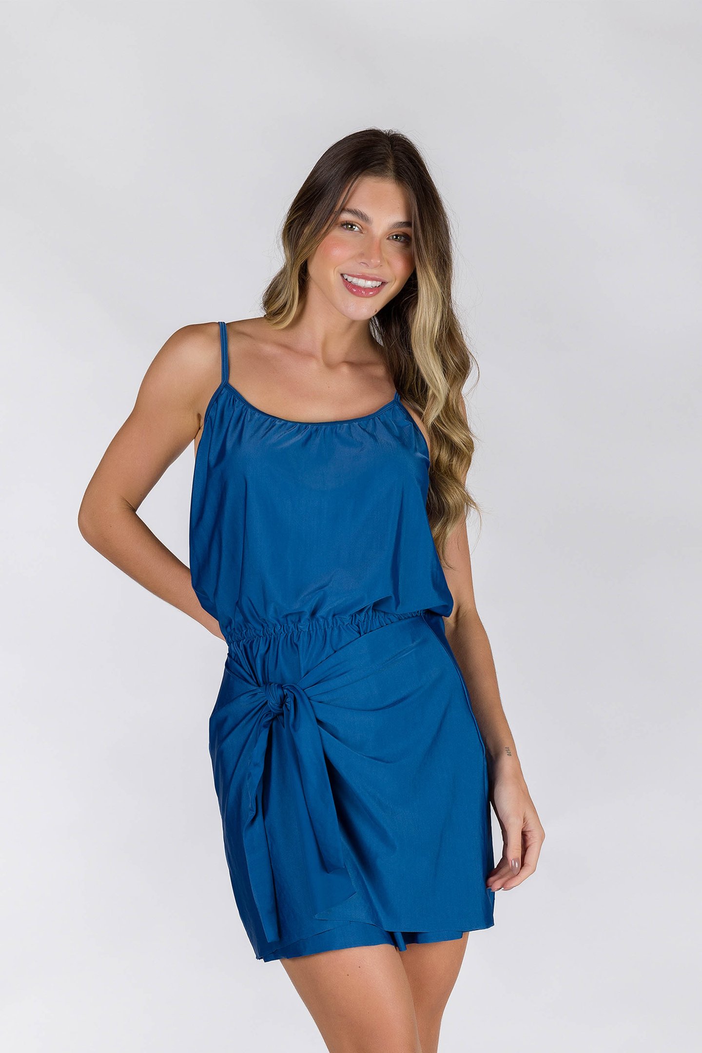 SAÍDA DE PRAIA VESTIDO CURTO ALCINHAS